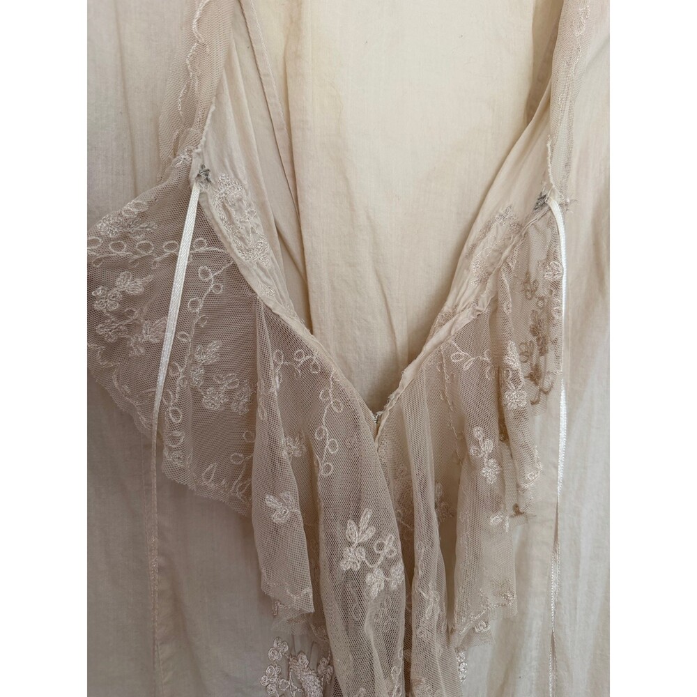 Vintage Newport News Fancy Lace Ruffle Cardigan Victorian‎ Womens 6 Coquette - Picture 5 of 8